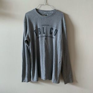 Timberland gray waffle long sleeve knit thermal binT